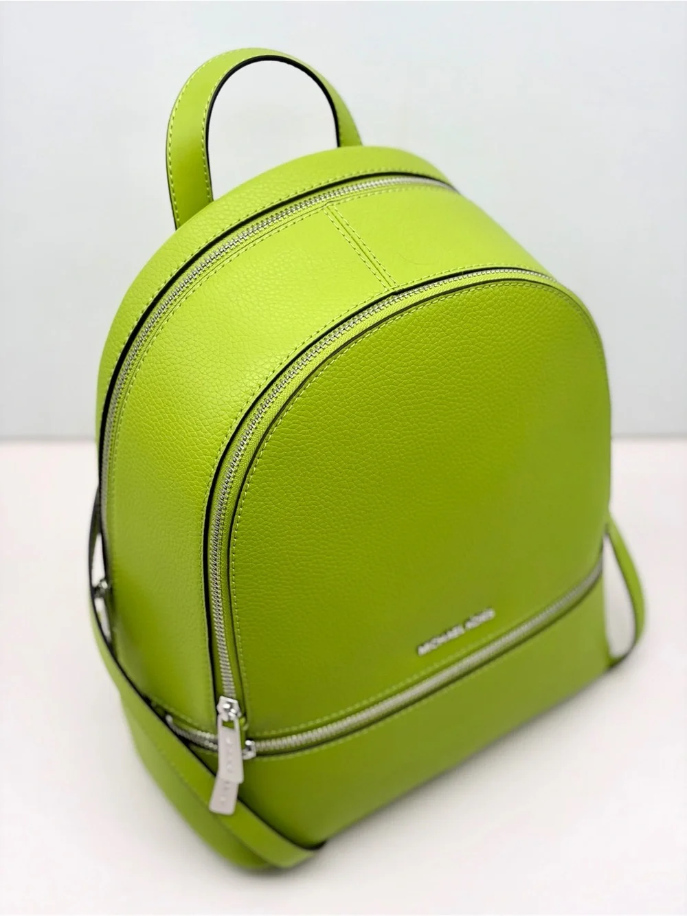 Michael Kors Bright Lime Leather Medium Backpack